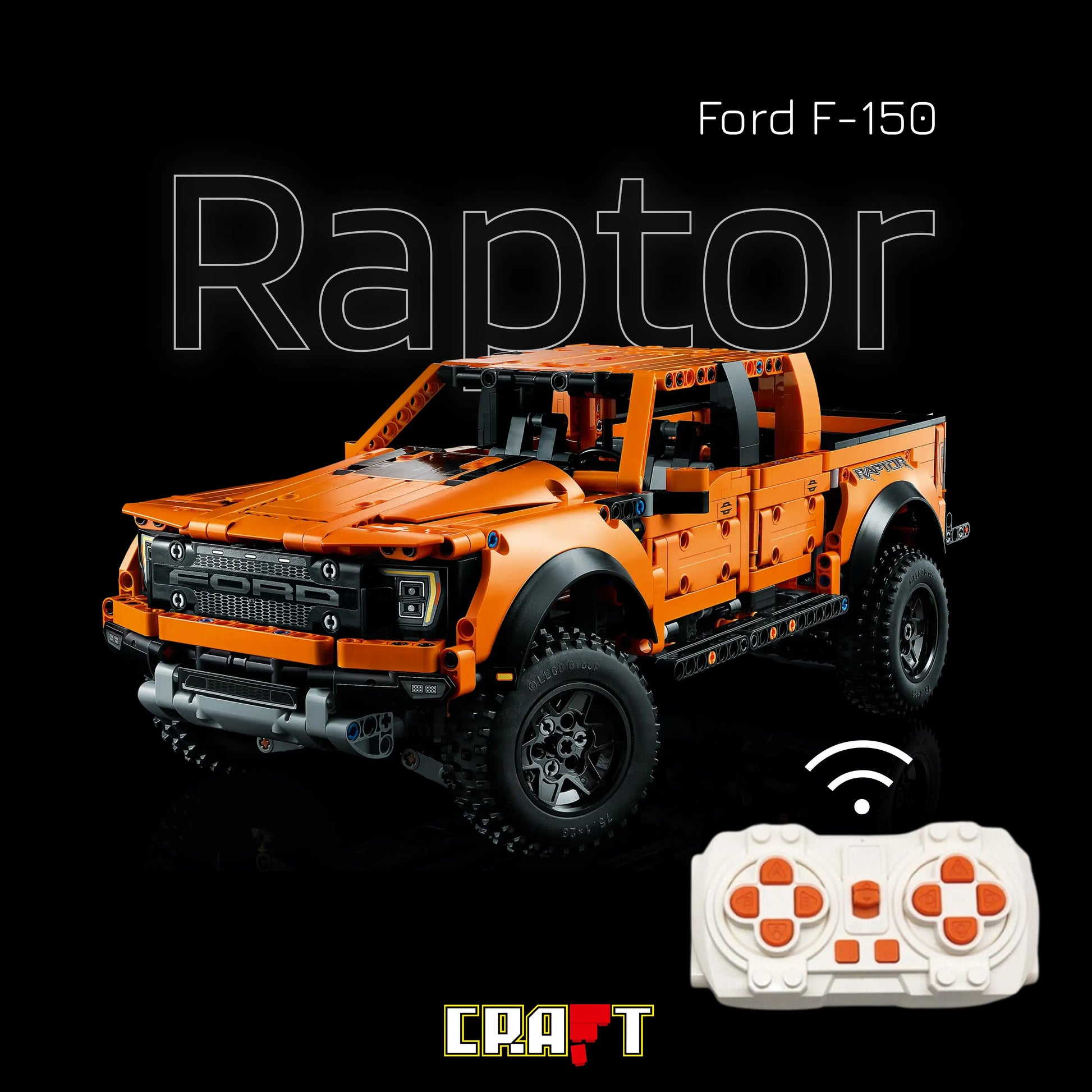 (68% OFF) Ford Raptor F-150 com mecânica real e um Motor V6 com pistões que se movimentam (1379 peças) - Brics Craft