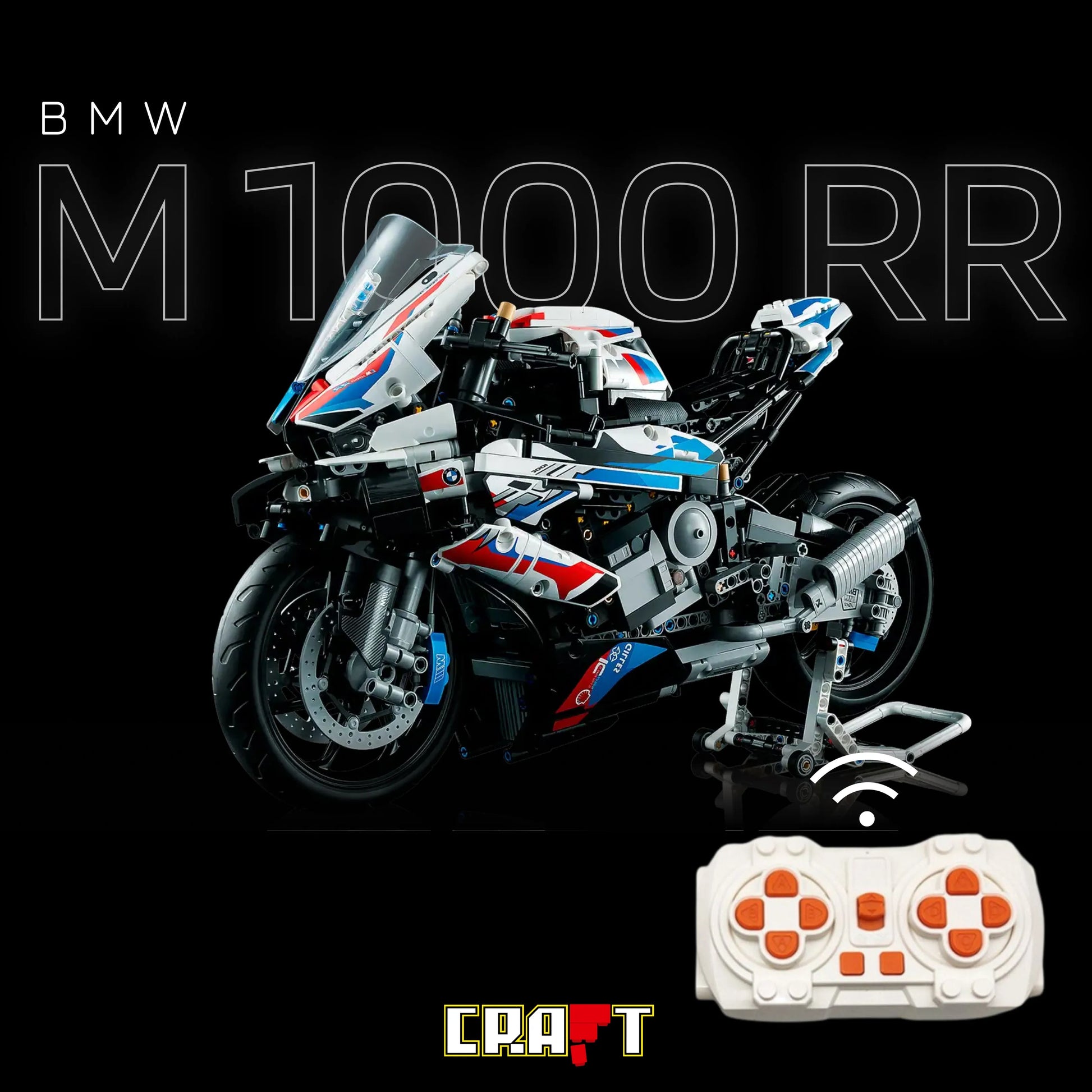 (76% OFF) BMW M 1000 RR de 45 centímetros de comprimento e 27 cm de altura (1920 peças) - Brics Craft