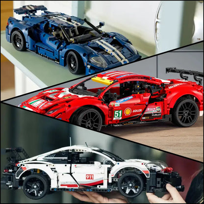 Compre Junto! Os Três Carros de Corrida mais Vendidos (Ferrari 488 GTE, Porsche 911 RSR, Ford GT)