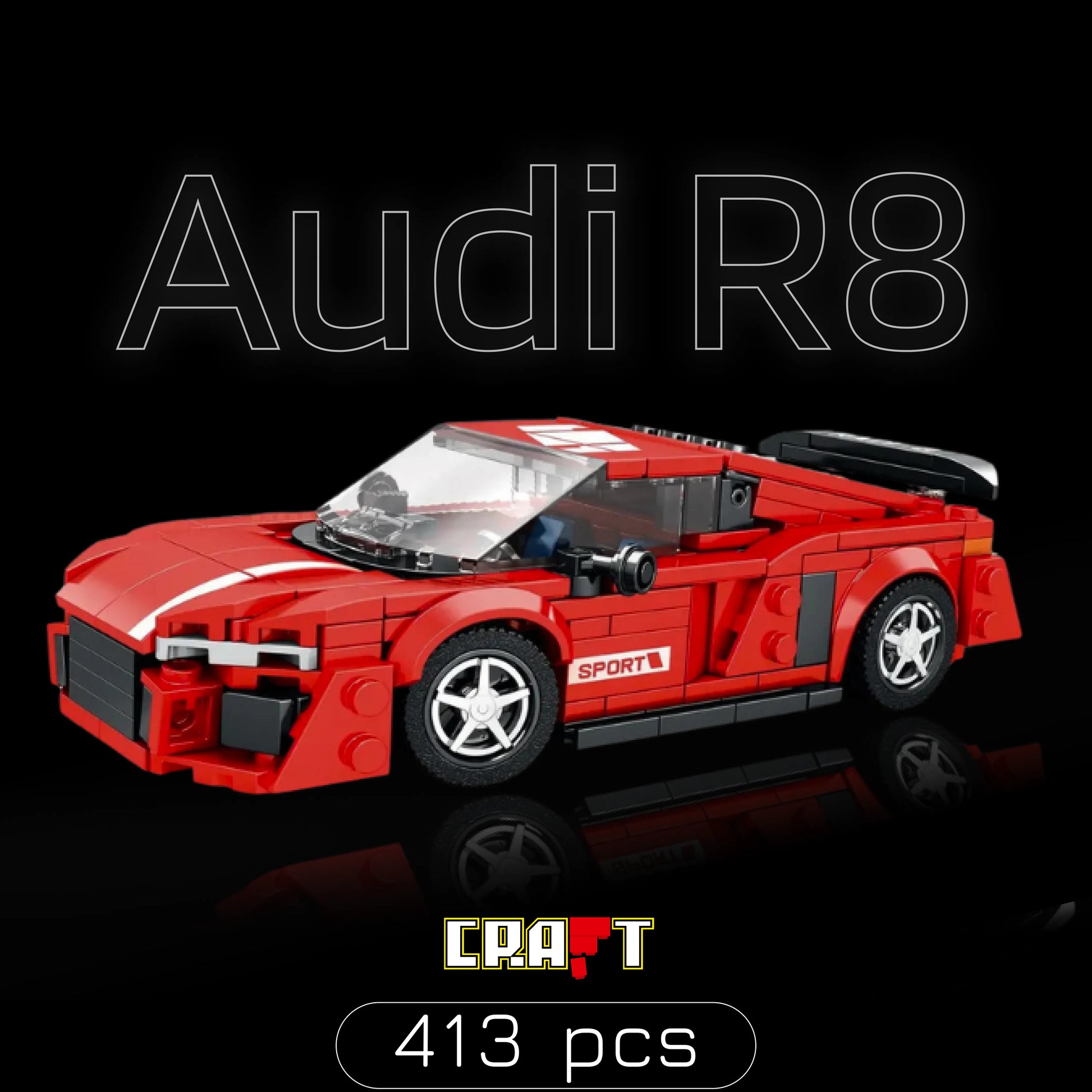 Audi R8 (413 pcs) - Brics Craft