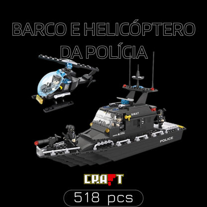 Barco e Helicóptero da Polícia (518 pçs) - Brics Craft