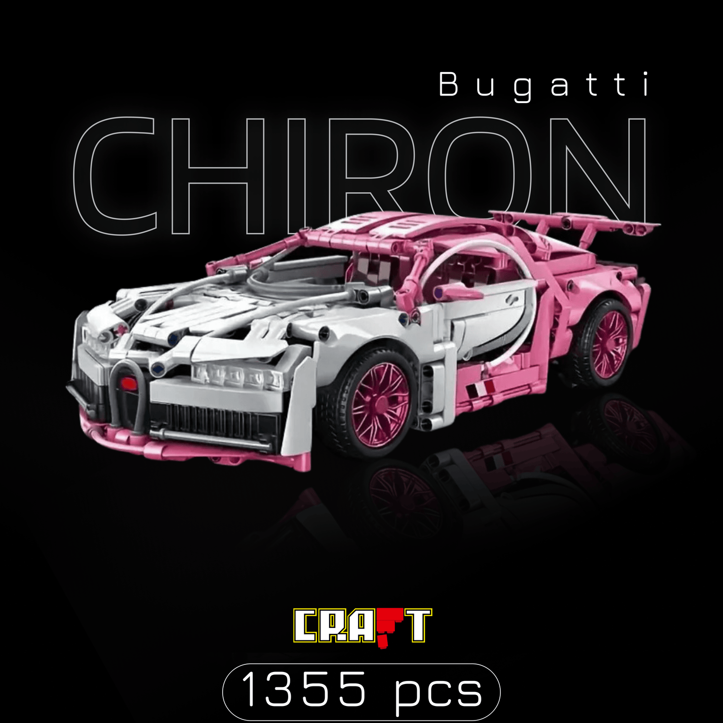 Bugatti Chiron Rosa (1355 pcs) - Brics Craft