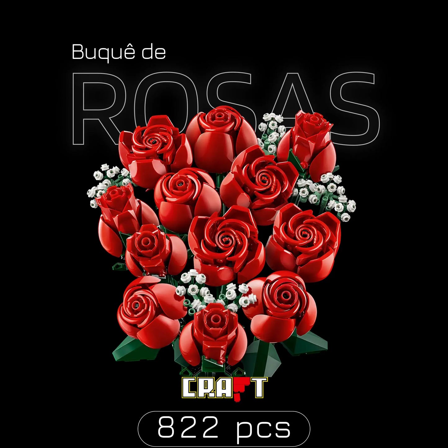 Buquê de Rosas (822 peças) - Brics Craft