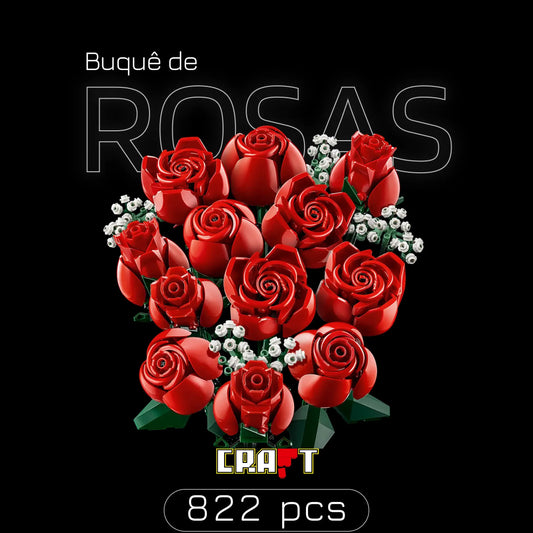 Buquê de Rosas (822 peças) - Brics Craft