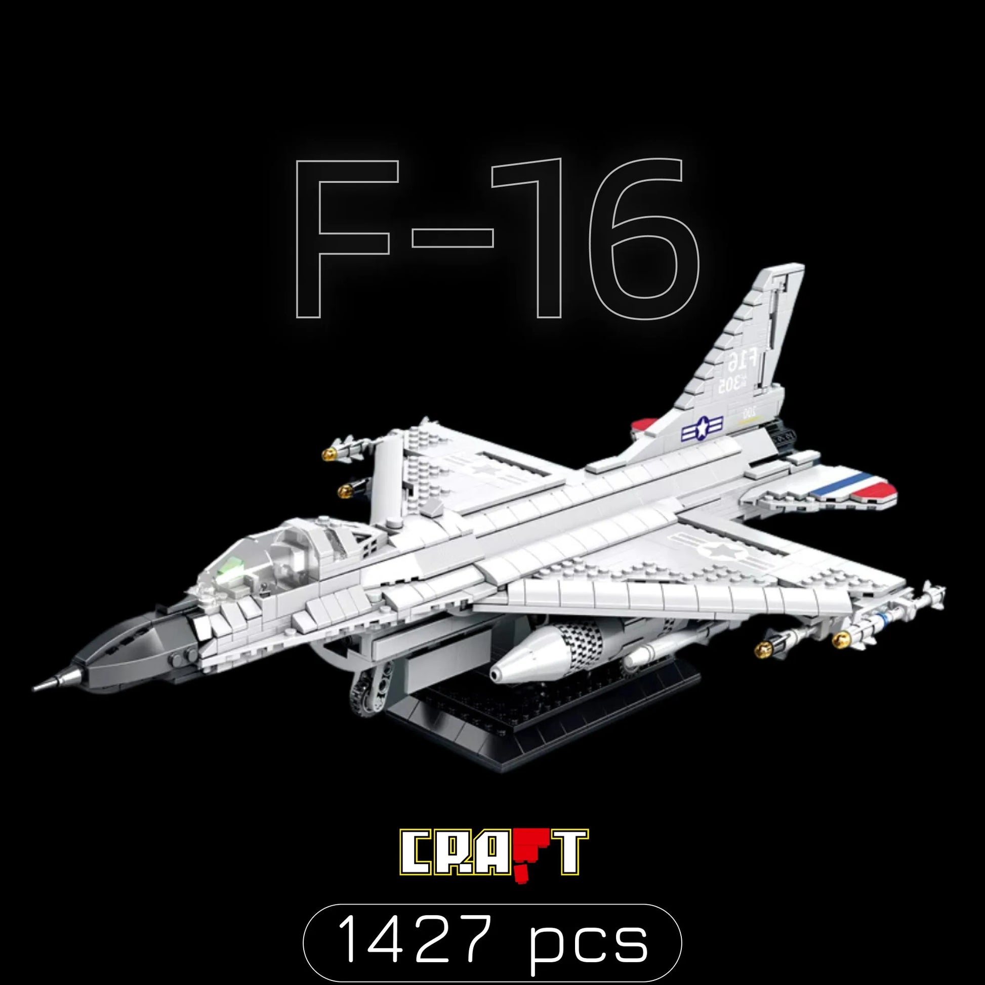 Caça F-16 (1427 peças) - Brics Craft