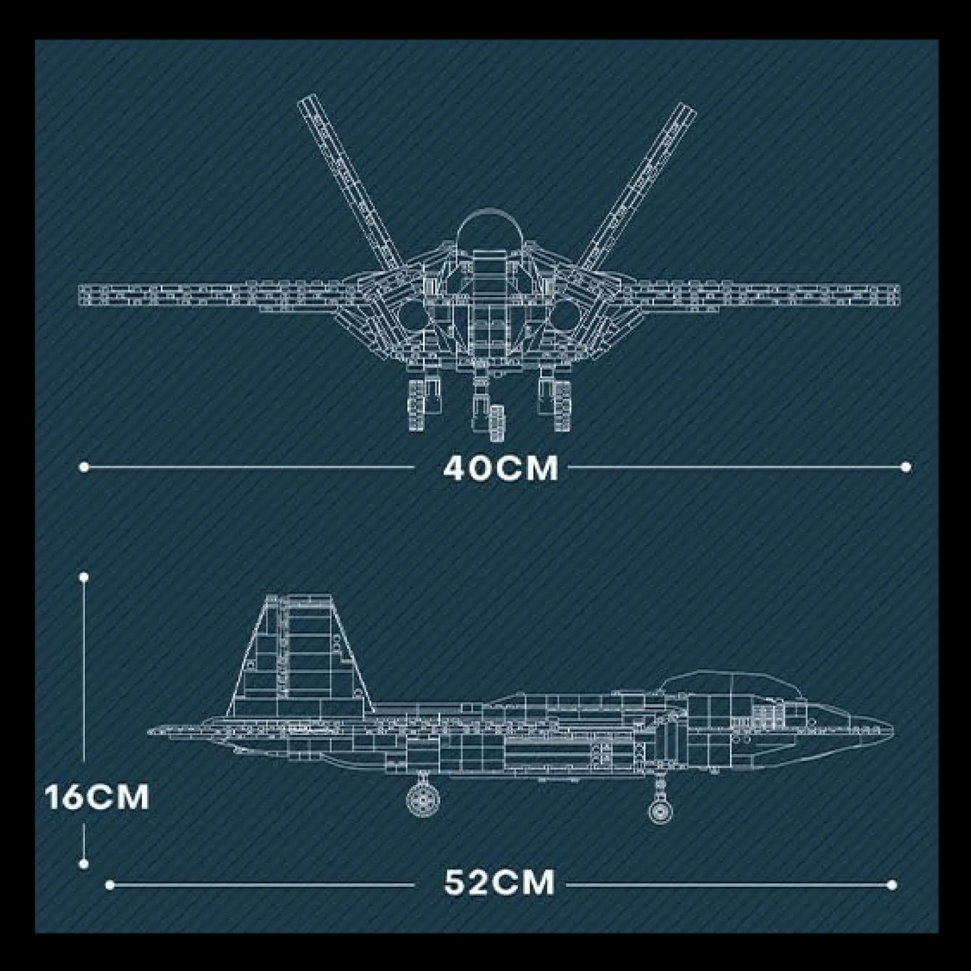 Caça F-22 (1837 pçs) - Brics Craft