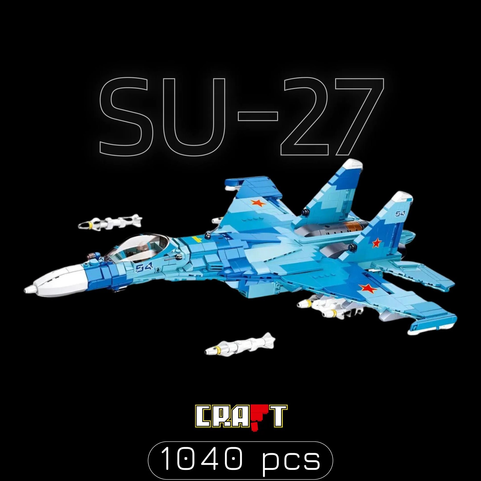 Caça SU-27 - 2 em 1 (1040 peças) - Brics Craft