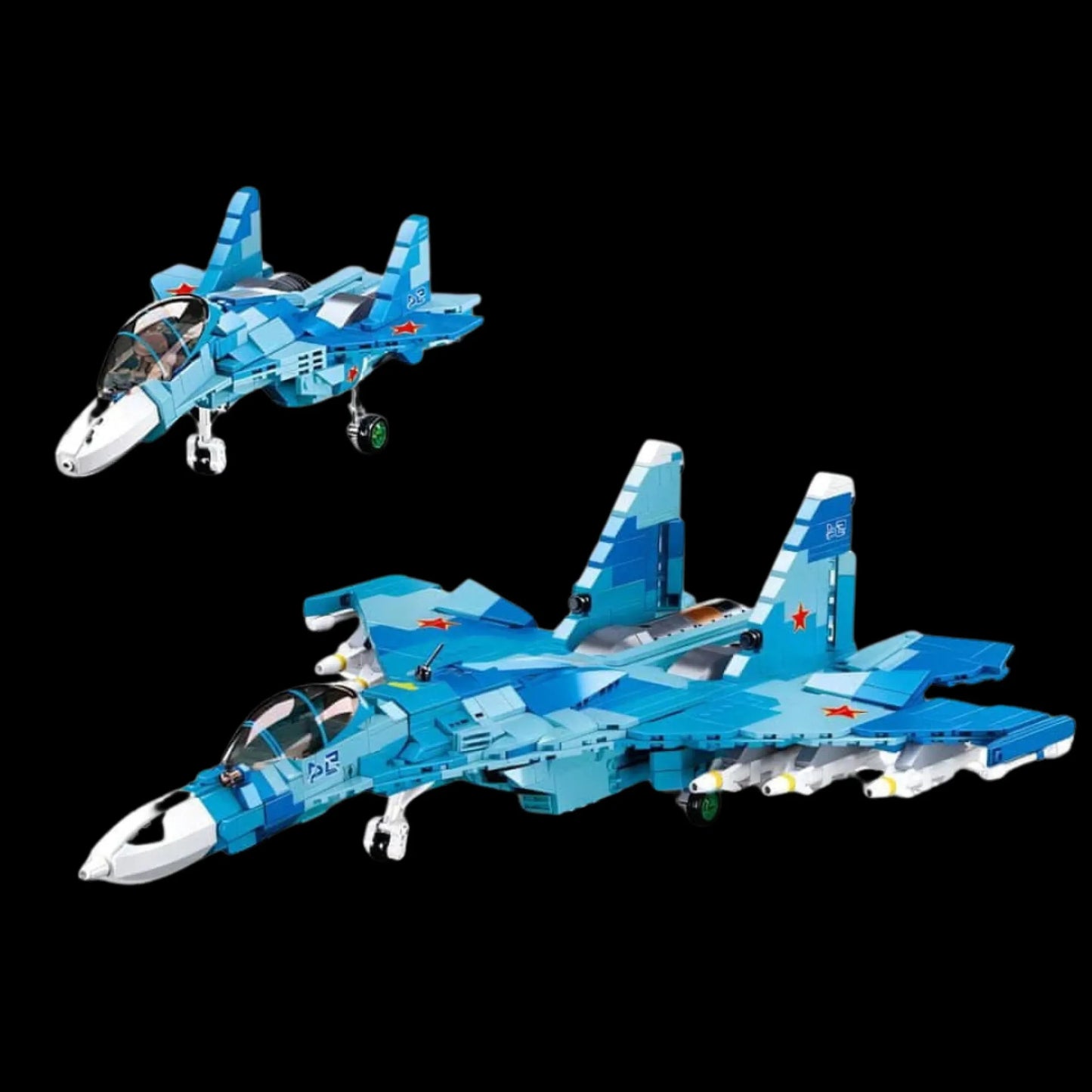 Caça SU-27 - 2 em 1 (1040 peças) - Brics Craft