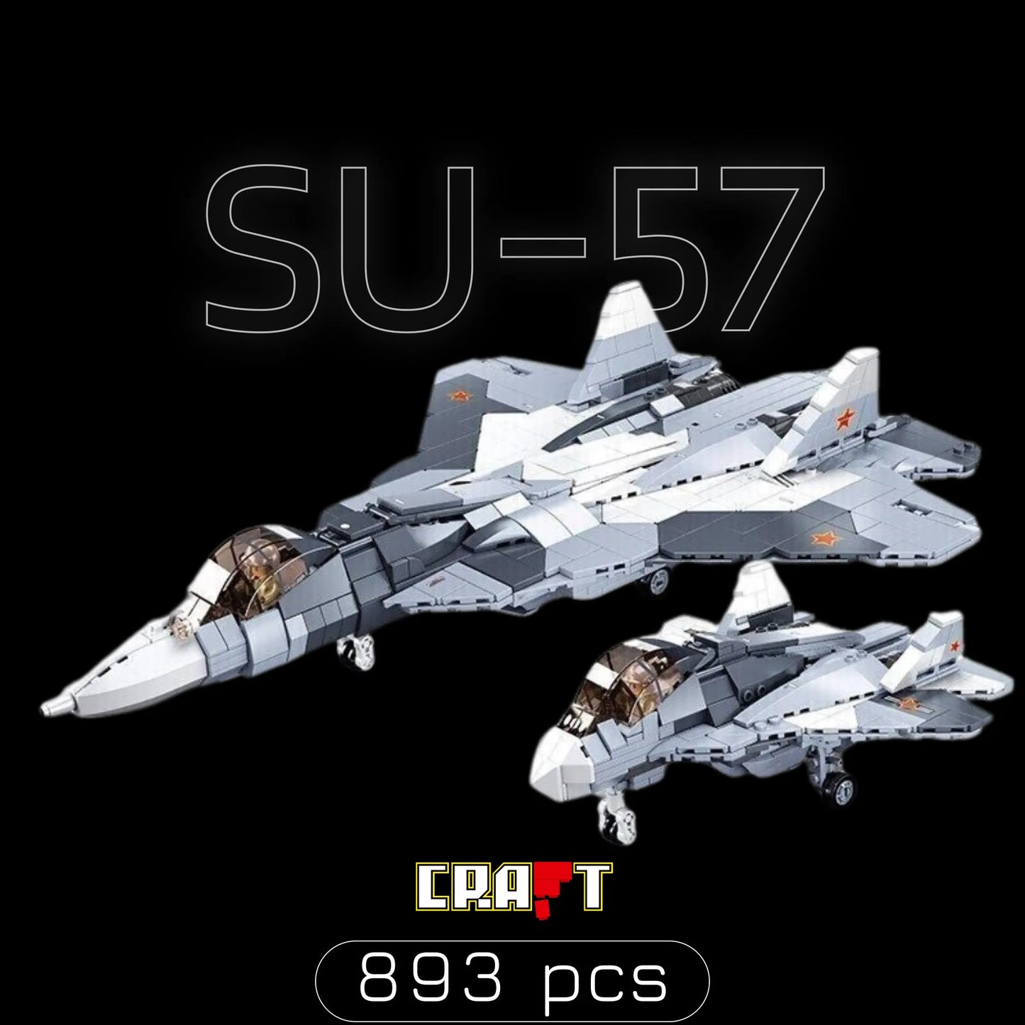 Caça SU-57 - 2 em 1 (893 peças) - Brics Craft