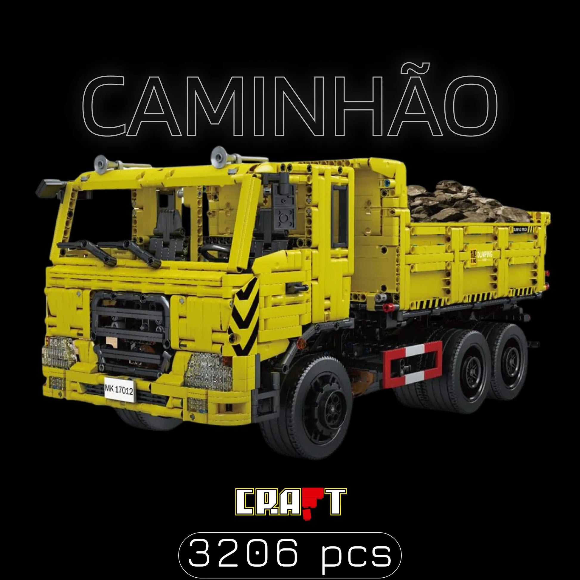 Caminhão Caçamba Tridirecional (3206 pçs) - Brics Craft