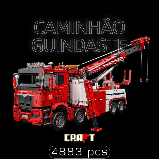 Caminhão Guincho Vermelho (4883 pçs) - Brics Craft