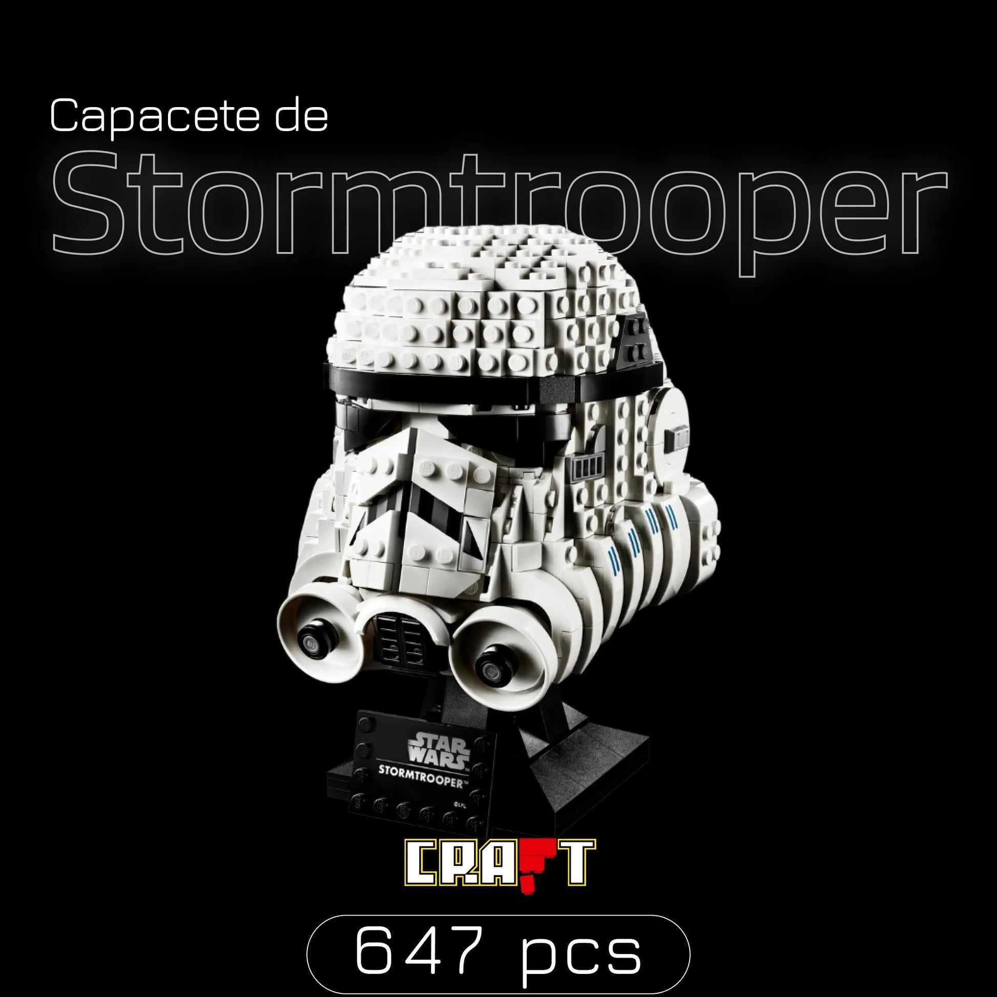 Capacete Stormtrooper (647 peças) - Brics Craft