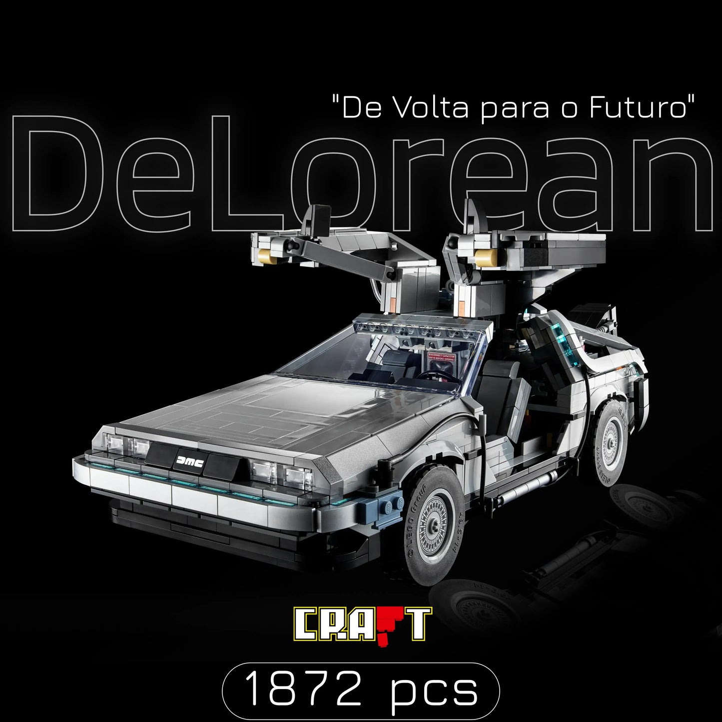 DMC De Lorean "De Volta para o Futuro" (1872 peças) - Brics Craft