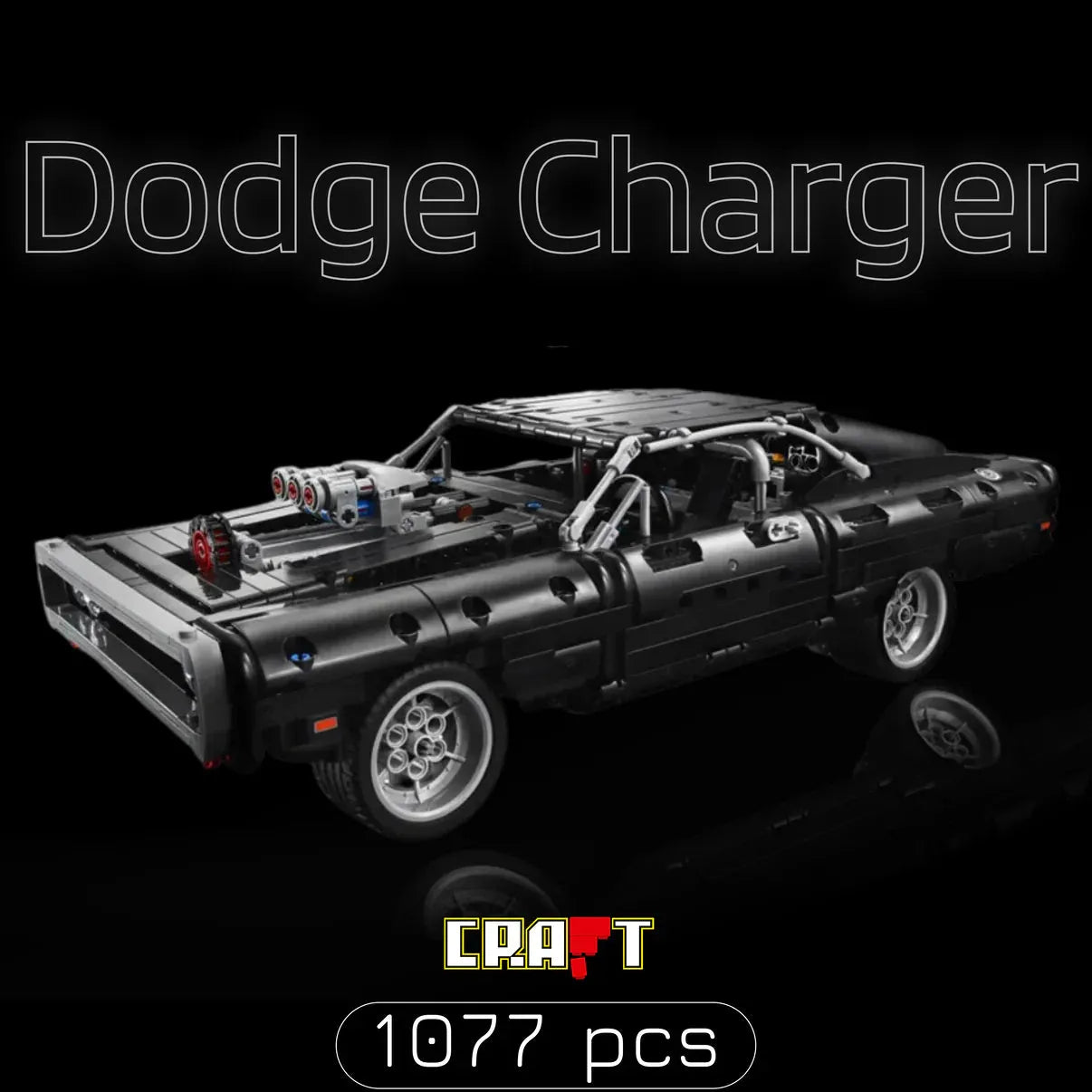 Dodge Charger 1970 de Velozes e Furiosos (1077 peças) - Brics Craft