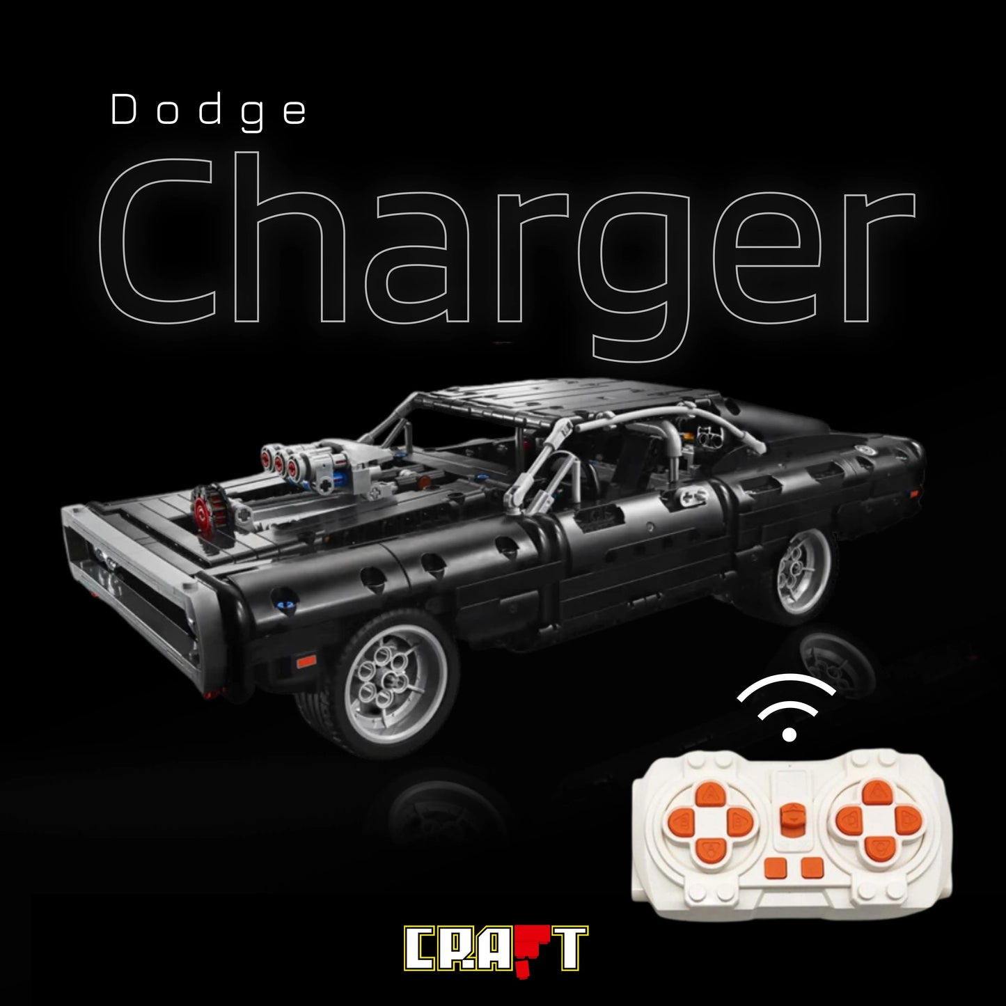 Dodge Charger 1970 de Velozes e Furiosos (1077 peças) - Brics Craft