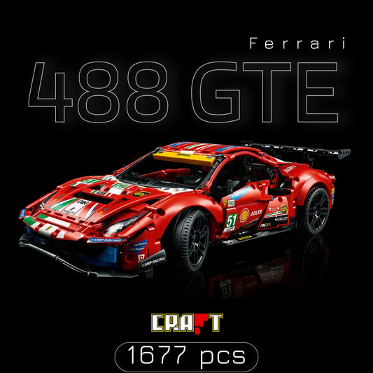 Ferrari 488 GTE (1677 pçs) OFF - Brics Craft