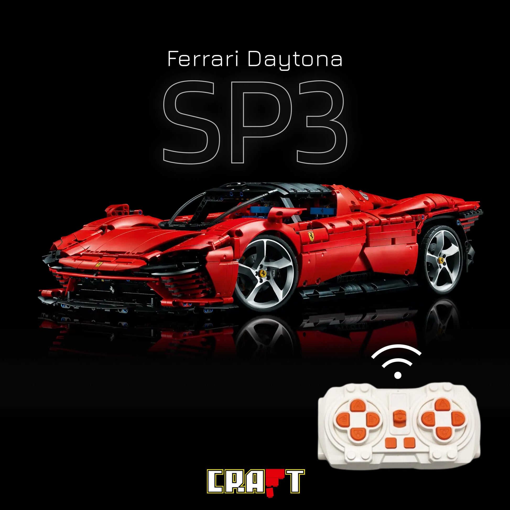 Ferrari Daytona SP3 Vermelha (3778 peças) - Brics Craft