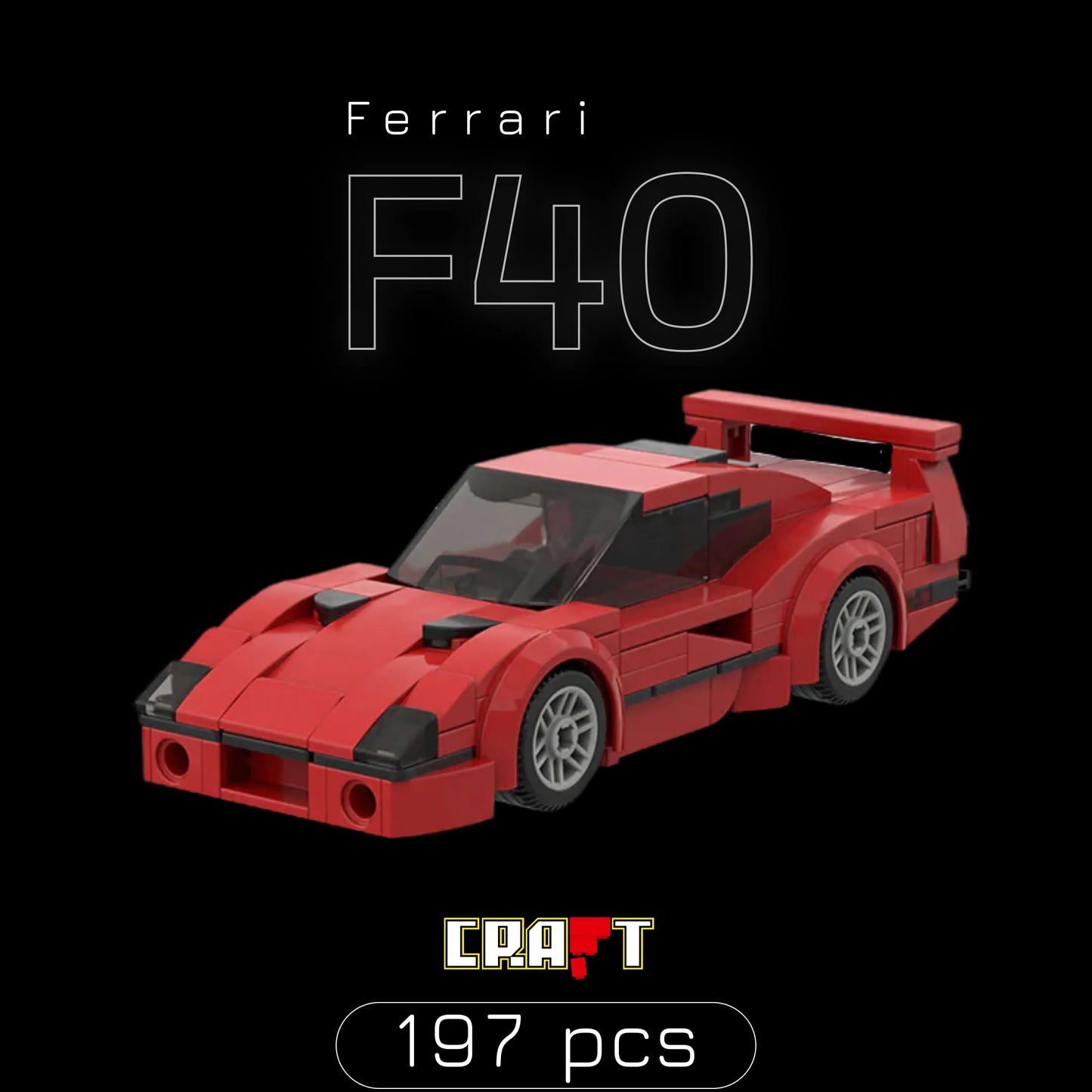 Ferrari F40 (197 pçs) - Brics Craft