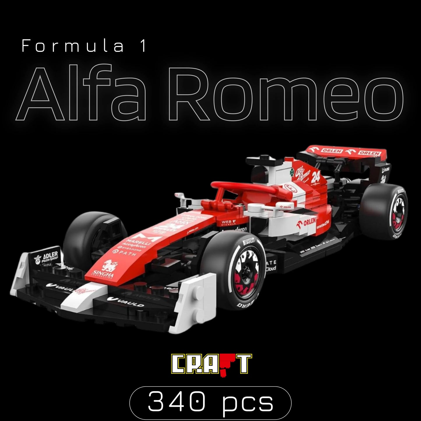 Fórmula 1 - Alfa Romeo C42 (340 pçs) - Brics Craft