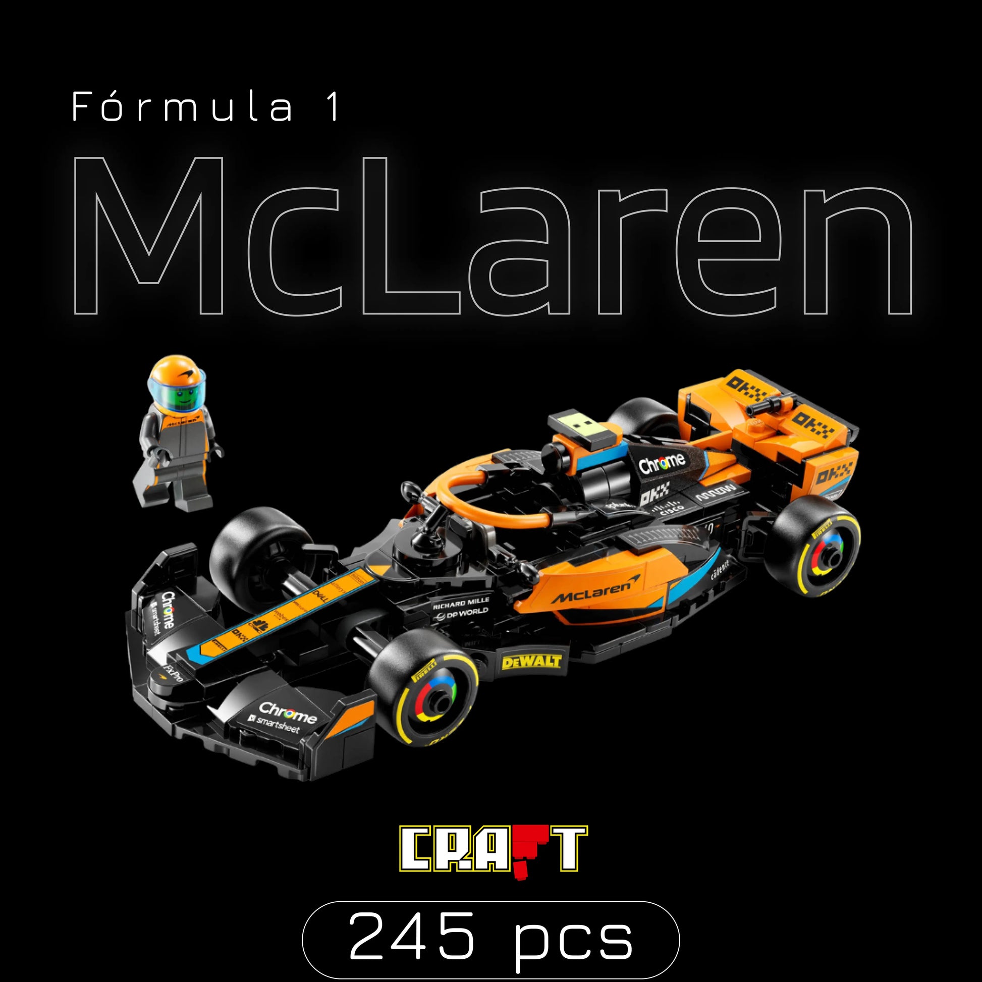 Fórmula 1 - McLaren 2023 (245 pçs) - Brics Craft