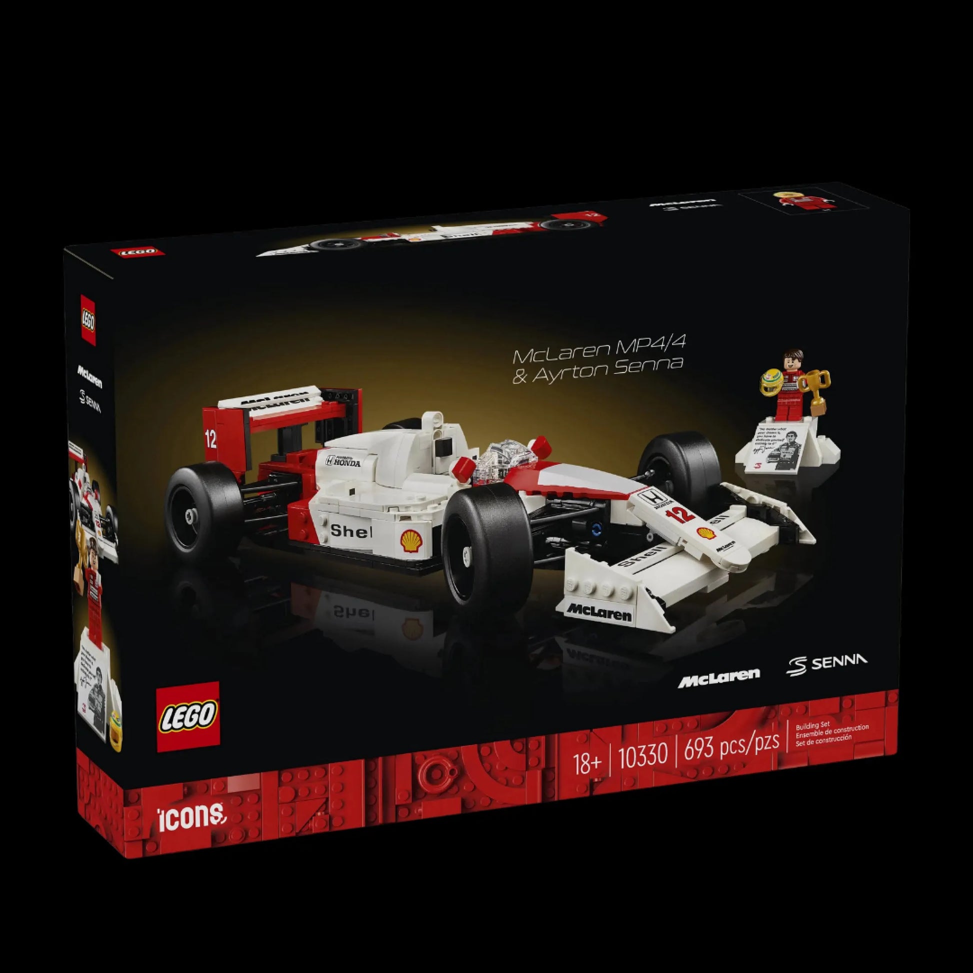 Fórmula 1 - McLaren MP4/4 + Ayrton Senna (693 pçs) - Brics Craft