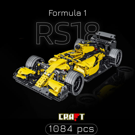 Fórmula 1 - Renault R.S.18 Amarela (1084 pcs) - Brics Craft