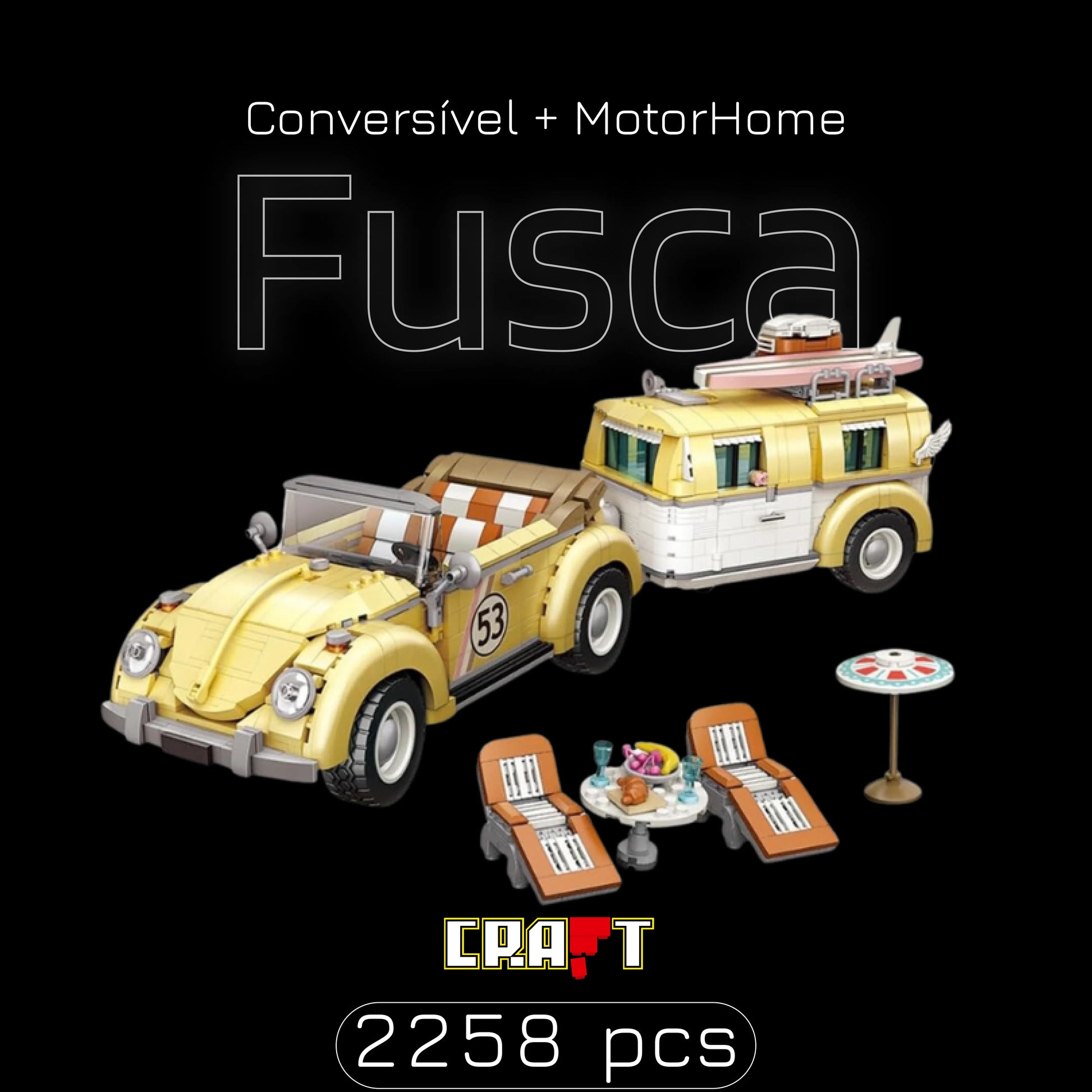 Fusca Conversível + MotorHome (2258 pçs) - Brics Craft