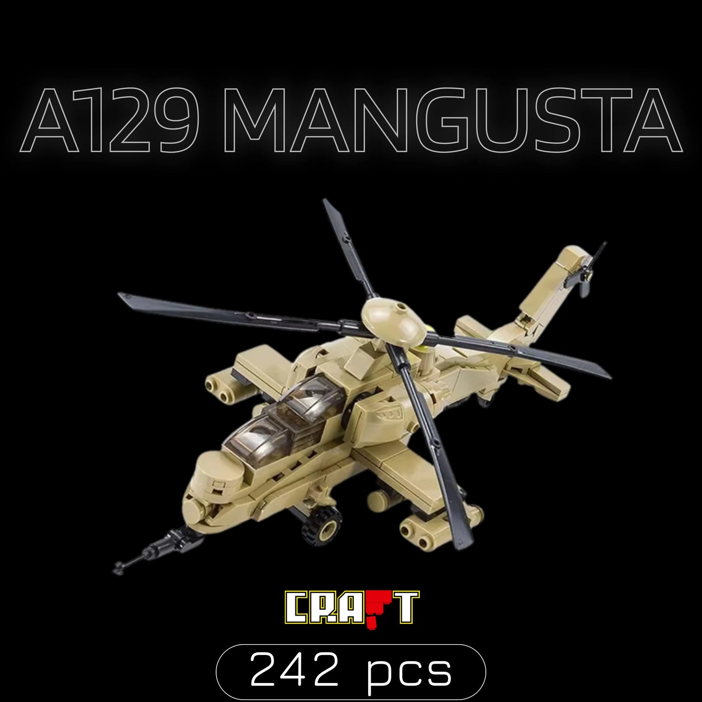 Helicóptero A129 Mangusta (242 pçs) - Brics Craft