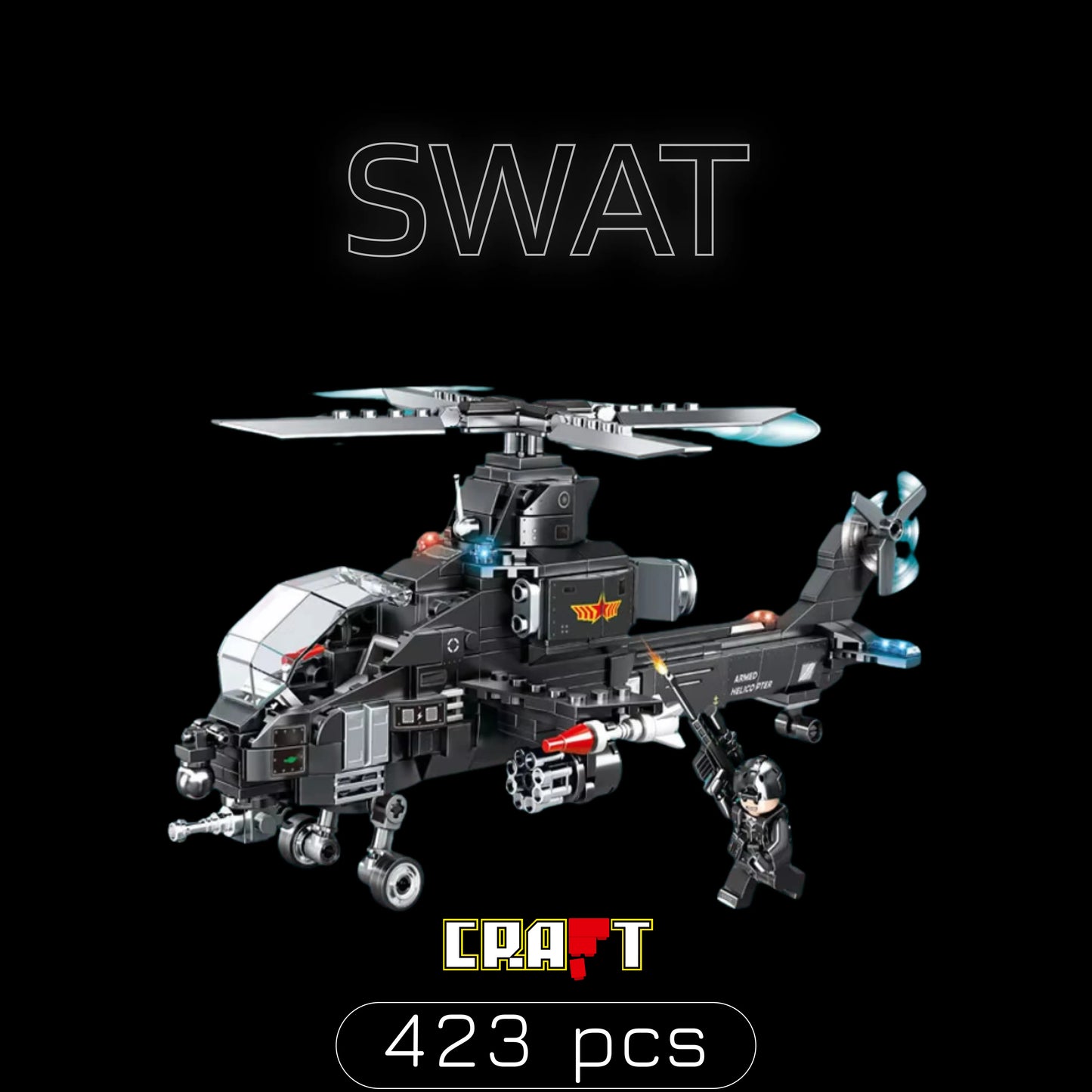 Helicóptero SWAT (423 pçs) - Brics Craft