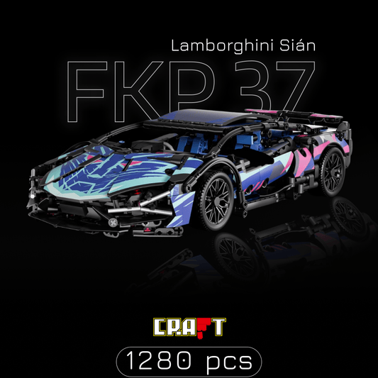 Lamborghini Sián FKP 37 Azul c/ Gradiente Roxo (1280 pcs) - Brics Craft