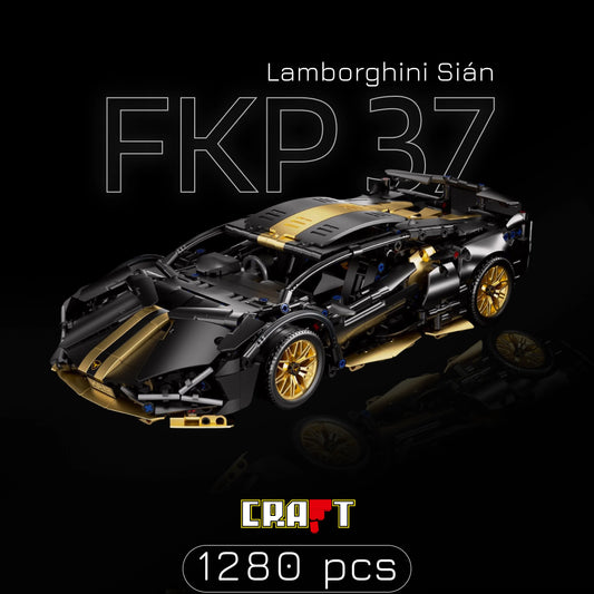 Lamborghini Sián FKP 37 Preto c/ Dourado (1280 pcs) - Brics Craft