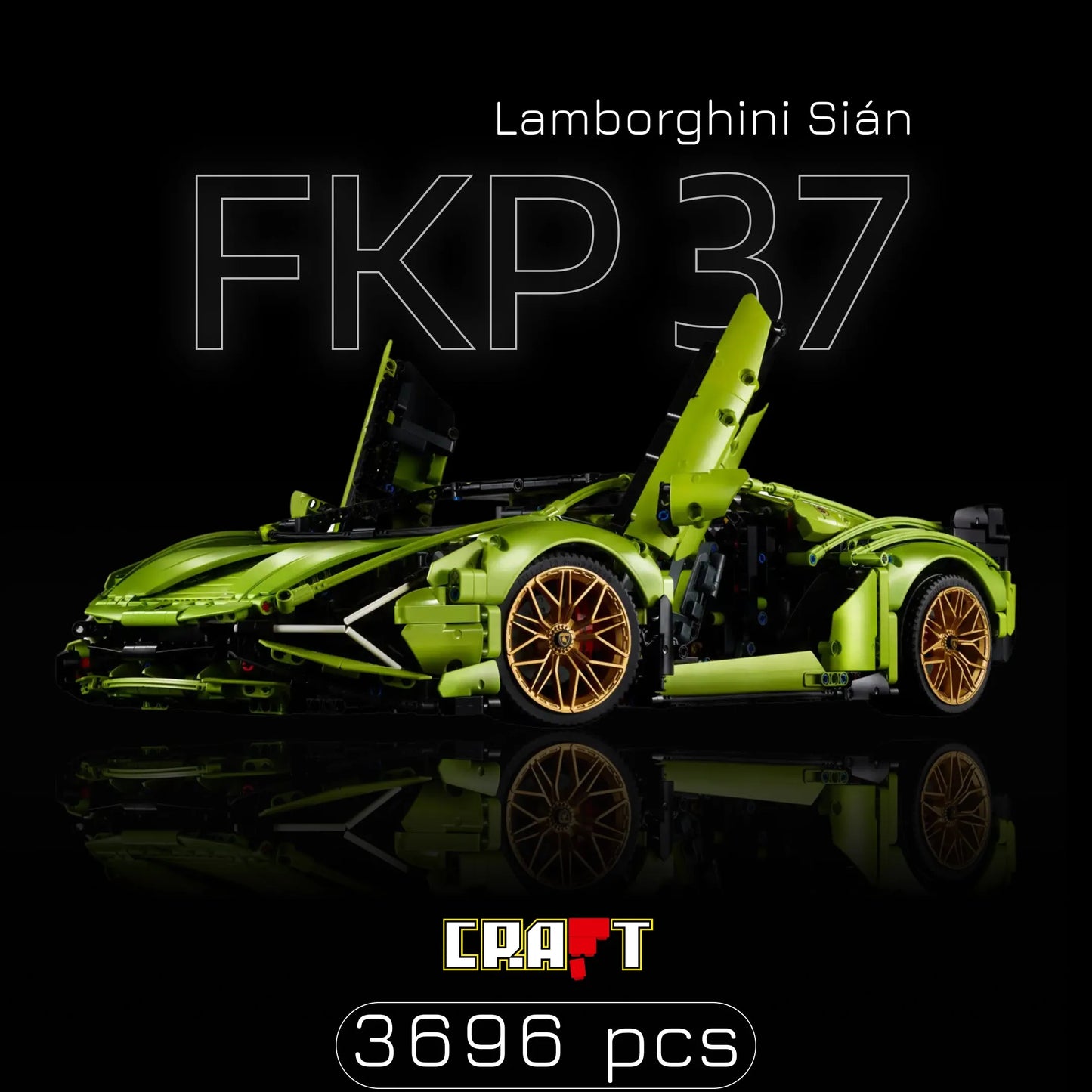 Lamborghini Sián FKP 37 Verde (3696 peças) - Brics Craft