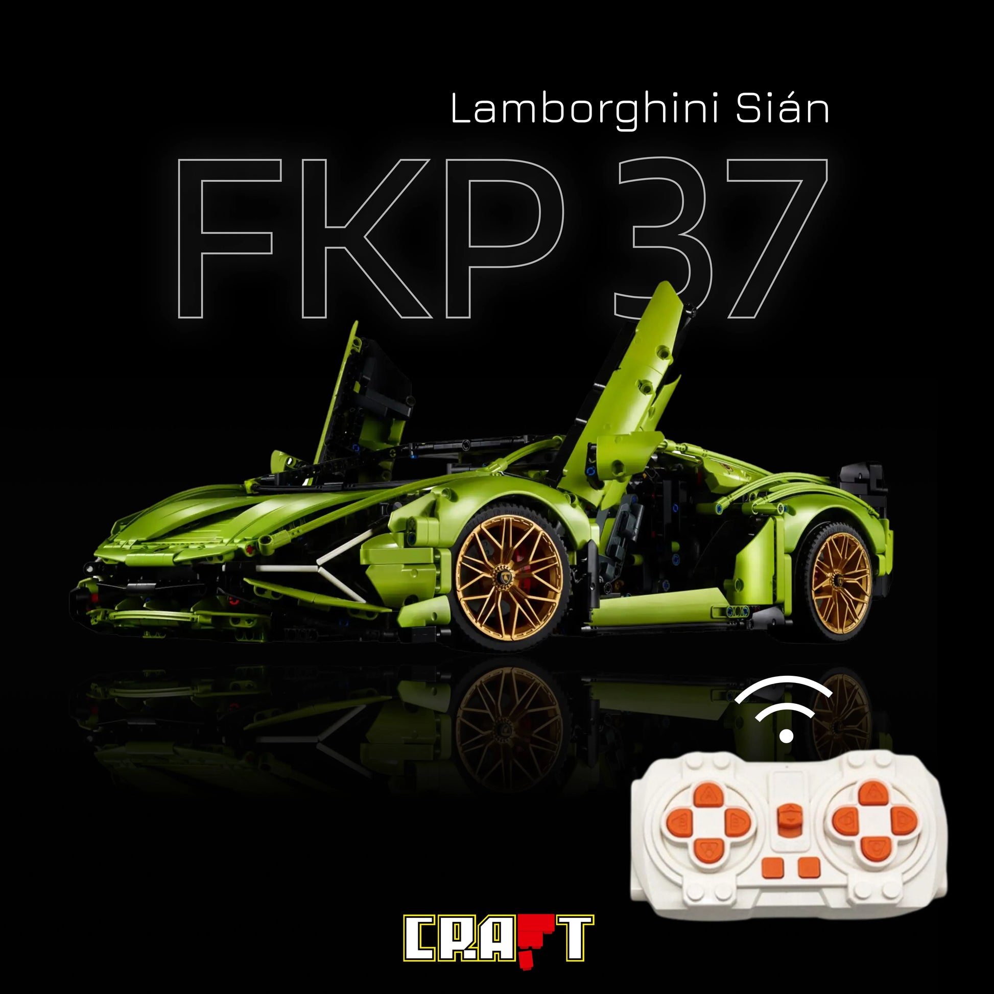 Lamborghini Sián FKP 37 Verde (3696 peças) - Brics Craft