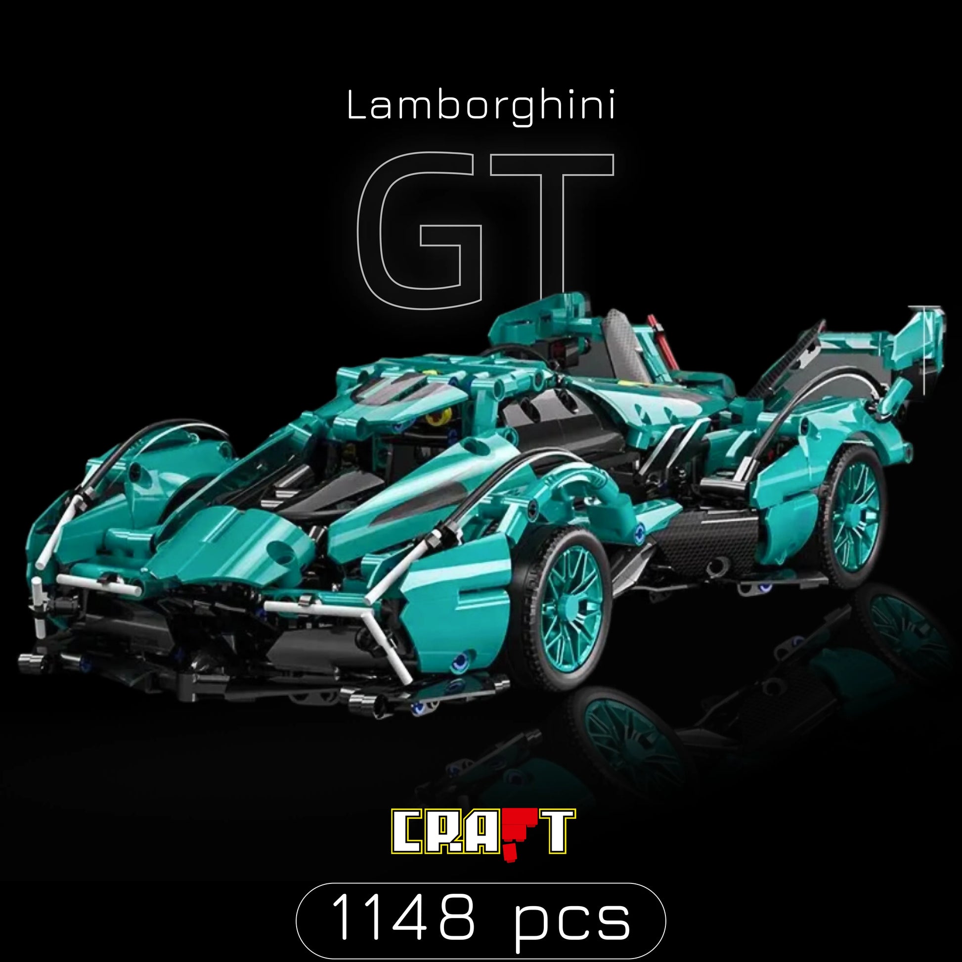 Lamborghini V12 Vision GT Azul (1148 peças) - Brics Craft