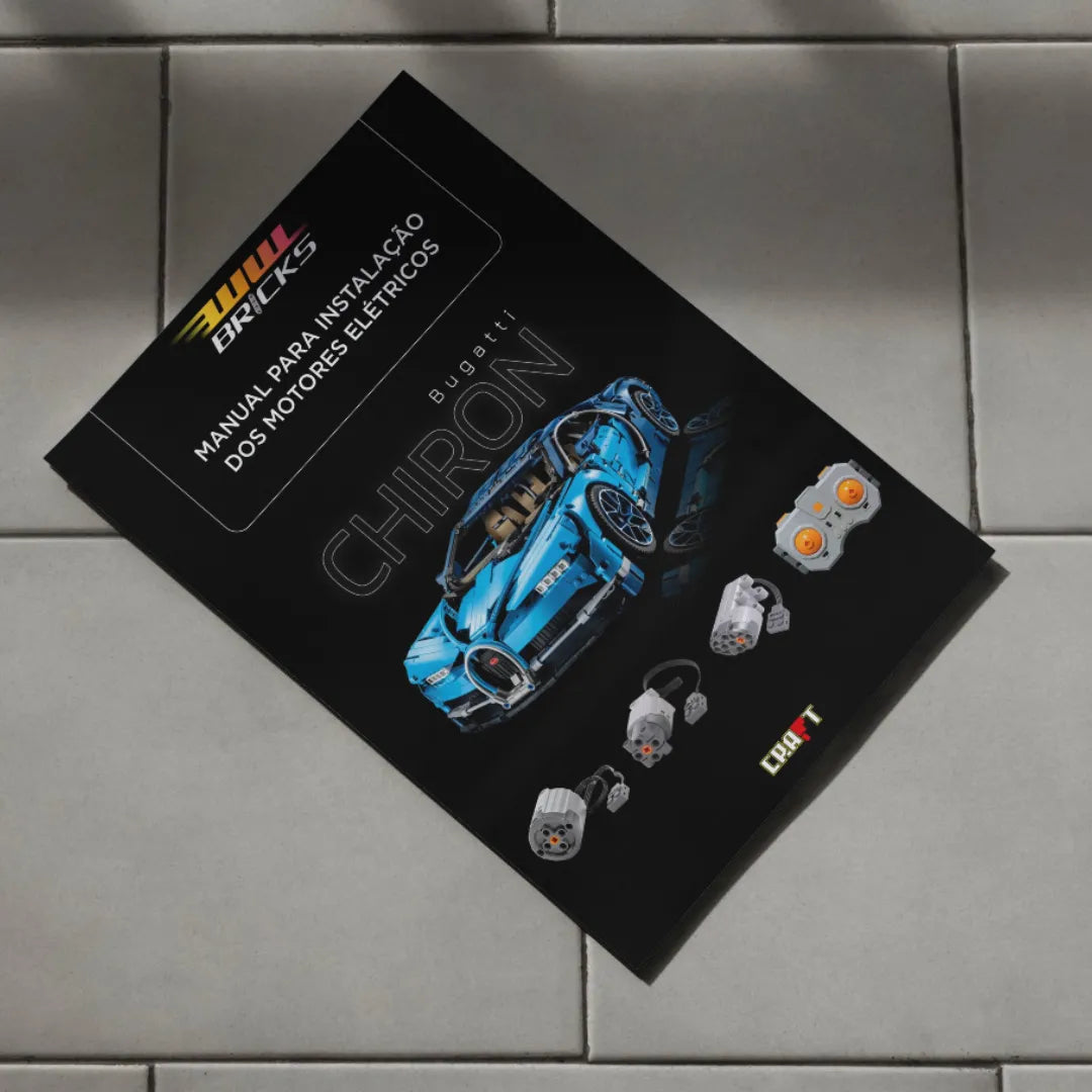 Manual para Turbinar a Bugatti Chiron Azul (3599 pcs) - Brics Craft