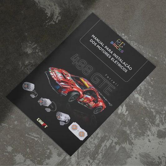 Manual para Turbinar a Ferrari 488 GTE Vermelho (1677 pcs) - Brics Craft