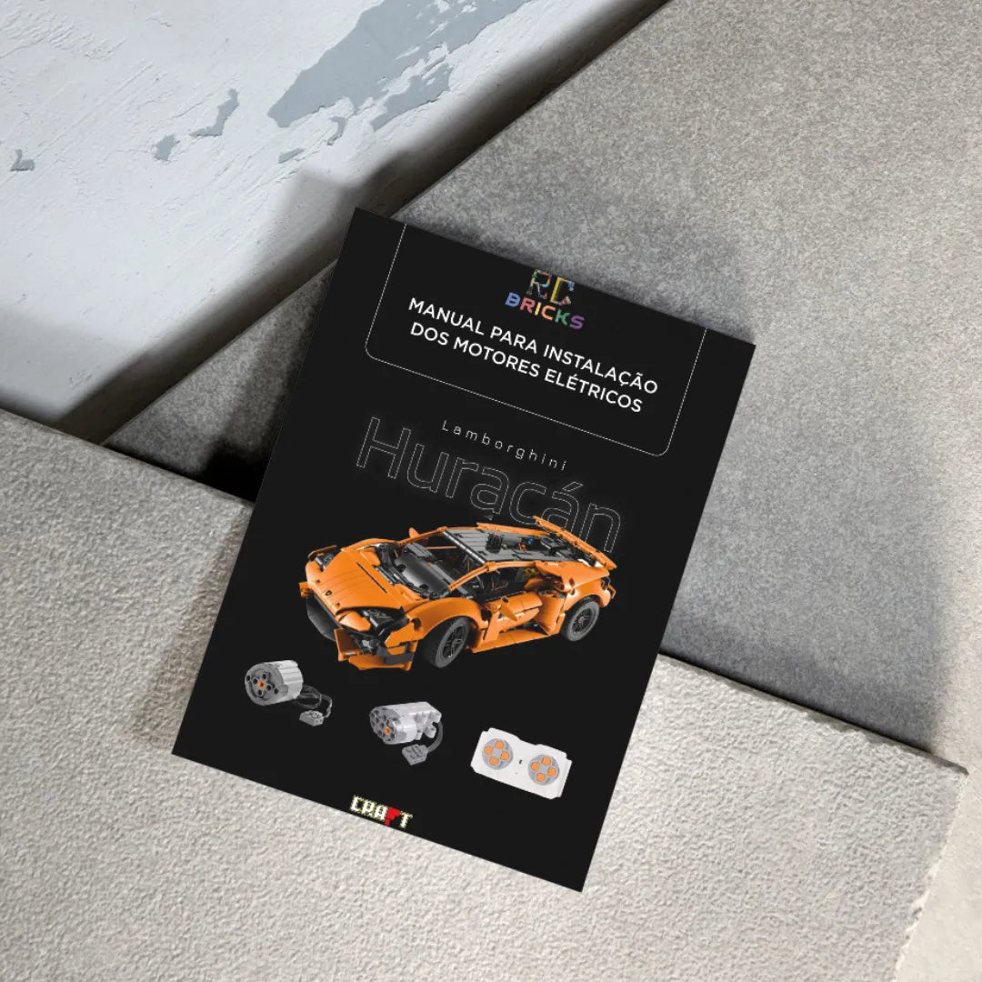 Manual para Turbinar a Lamborghini Huracán Laranja (806 pçs) - Brics Craft