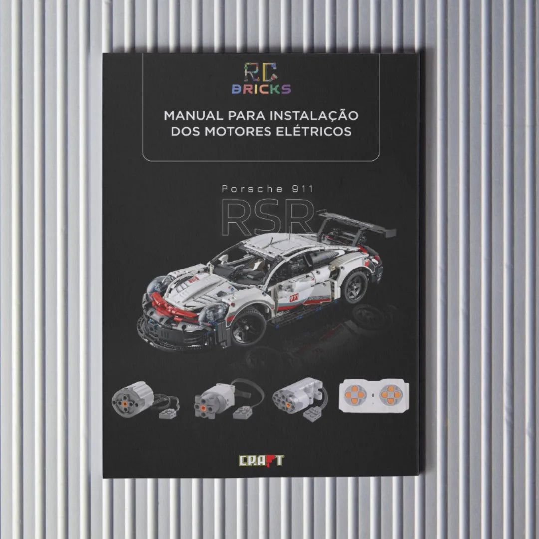 Manual para Turbinar o Porsche 911 RSR Branco (1580 Peças) - Brics Craft