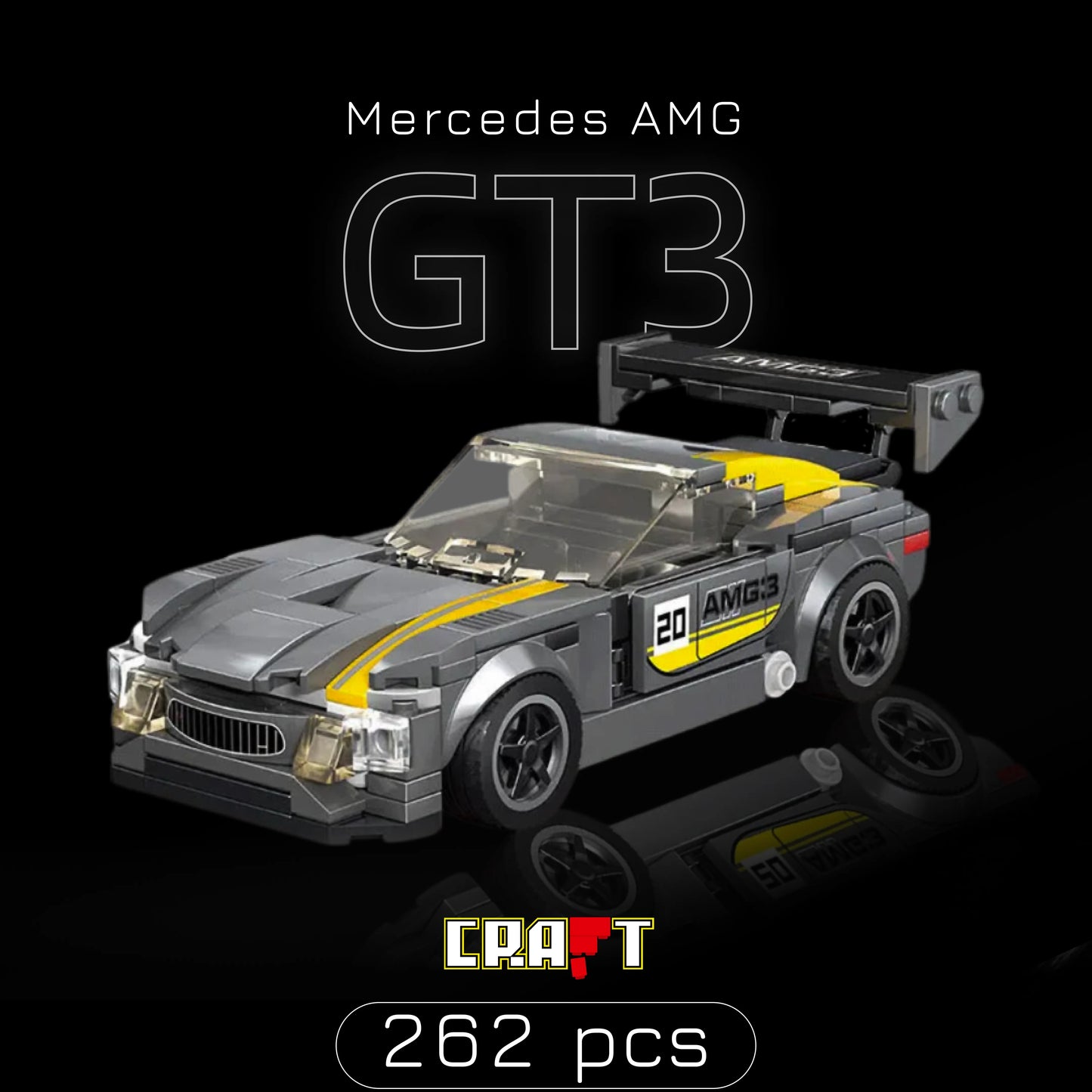 Mercedes AMG GT3 (262 pçs) - Brics Craft