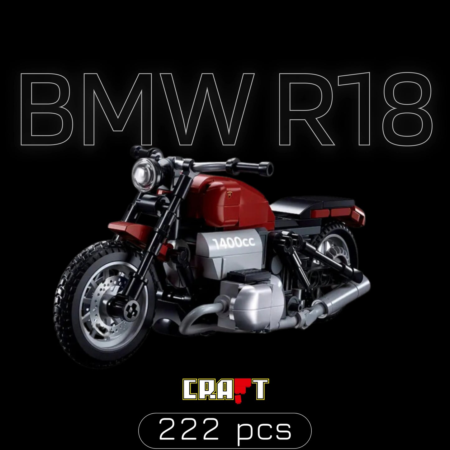 Moto BMW R18 (222 pçs) - Brics Craft