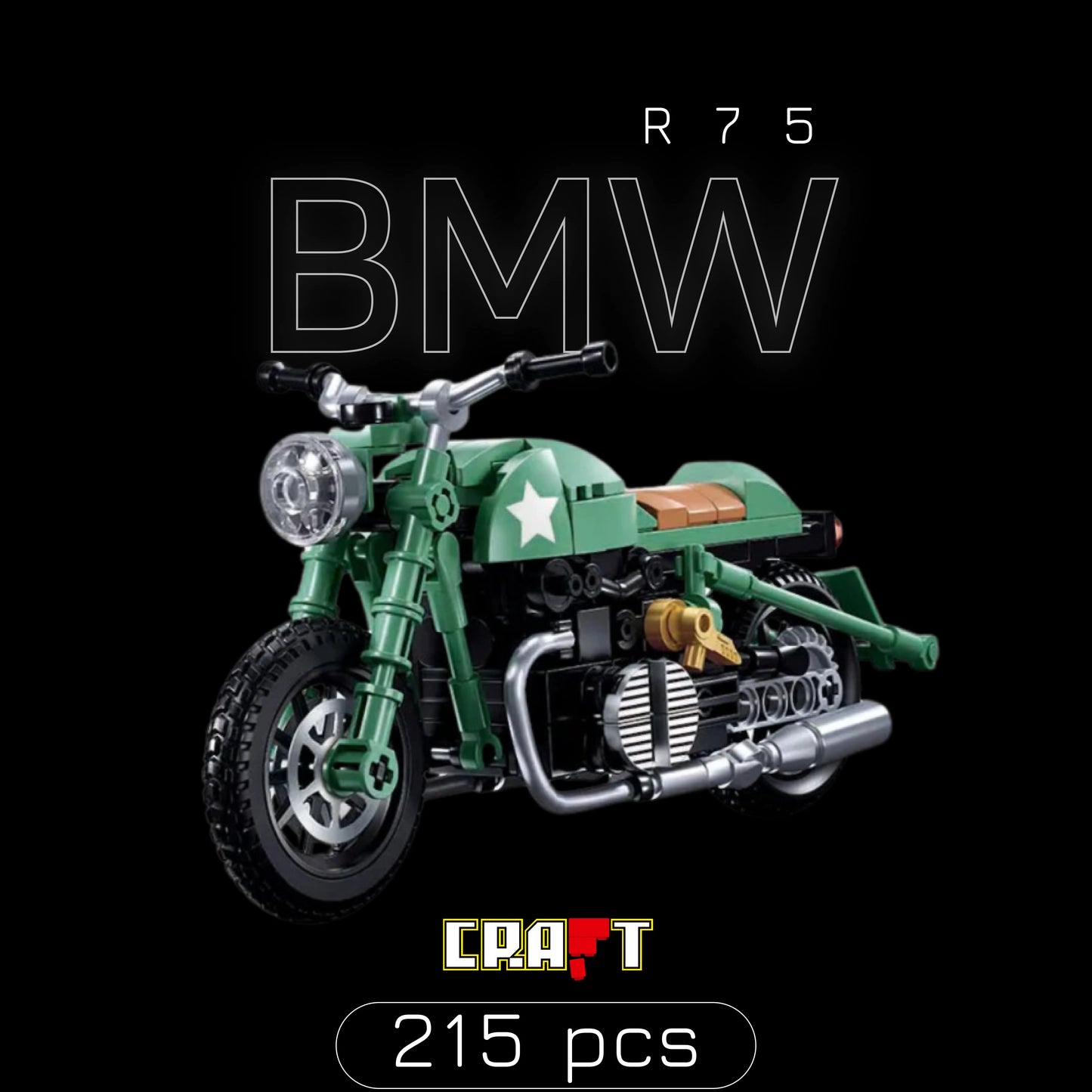 Moto BMW R75 (215 pçs) - Brics Craft