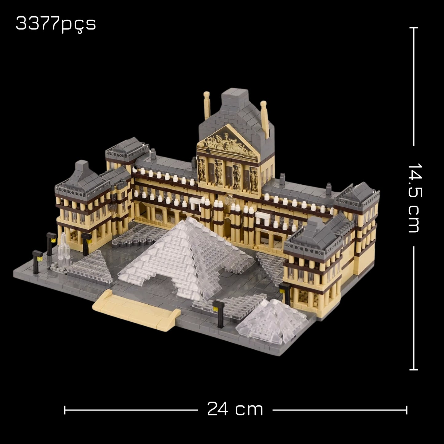 Museu do Louvre (3377 micro-peças) - Brics Craft