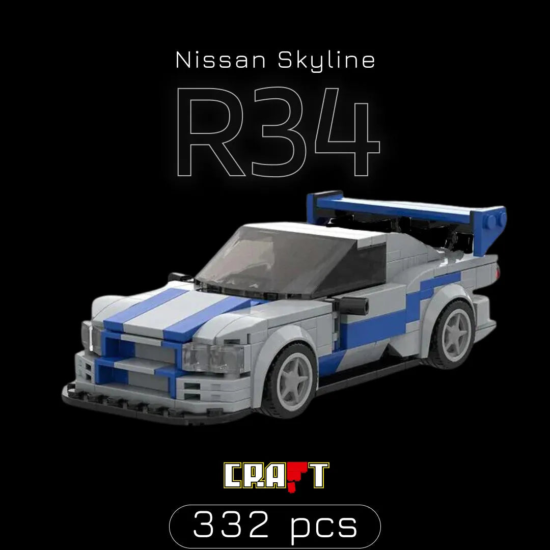 Nissan Skyline R34 (332 pçs) - Brics Craft