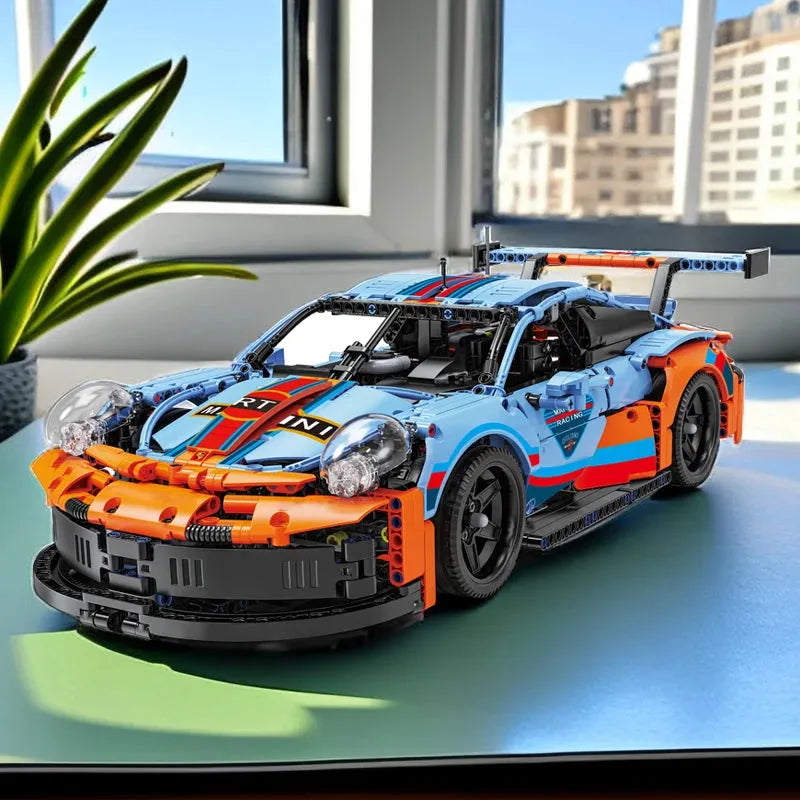 Porsche 911 RSR Azul Martini (1580 peças) - Brics Craft