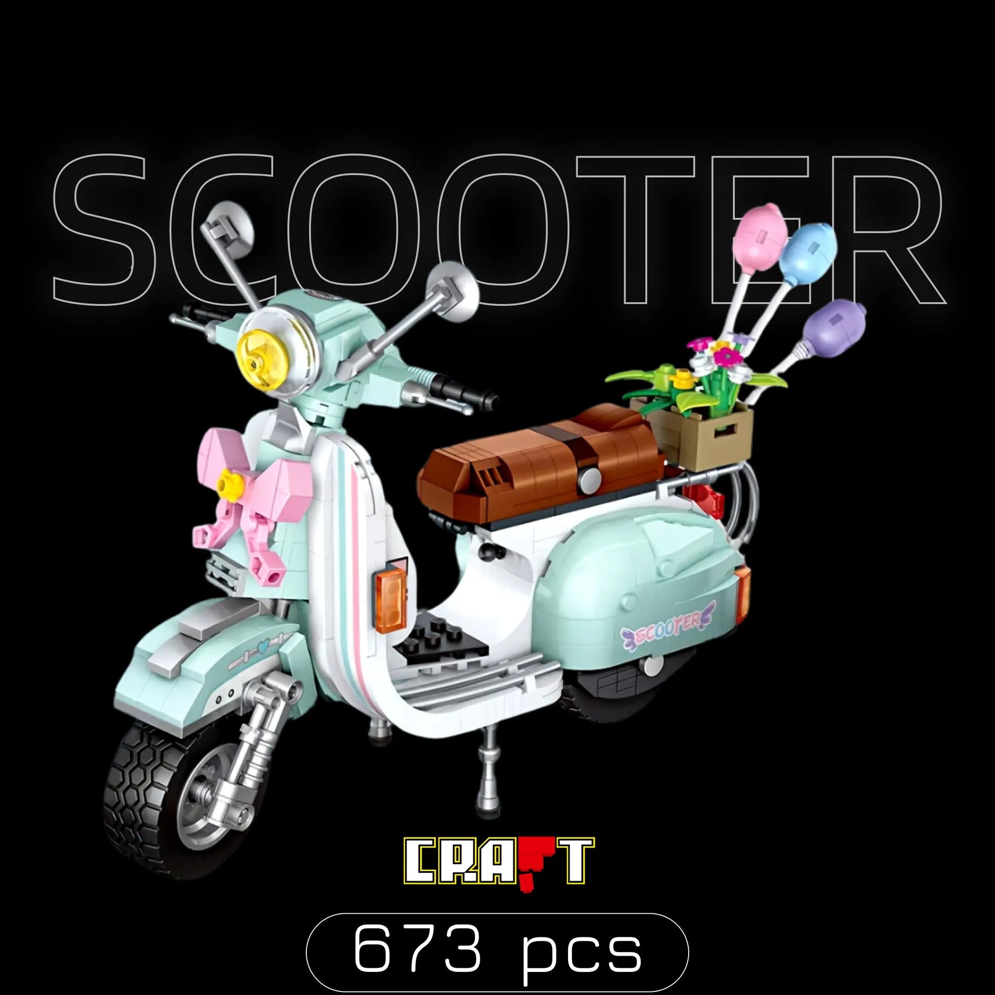 Scooter (673 micro-peças) - Brics Craft