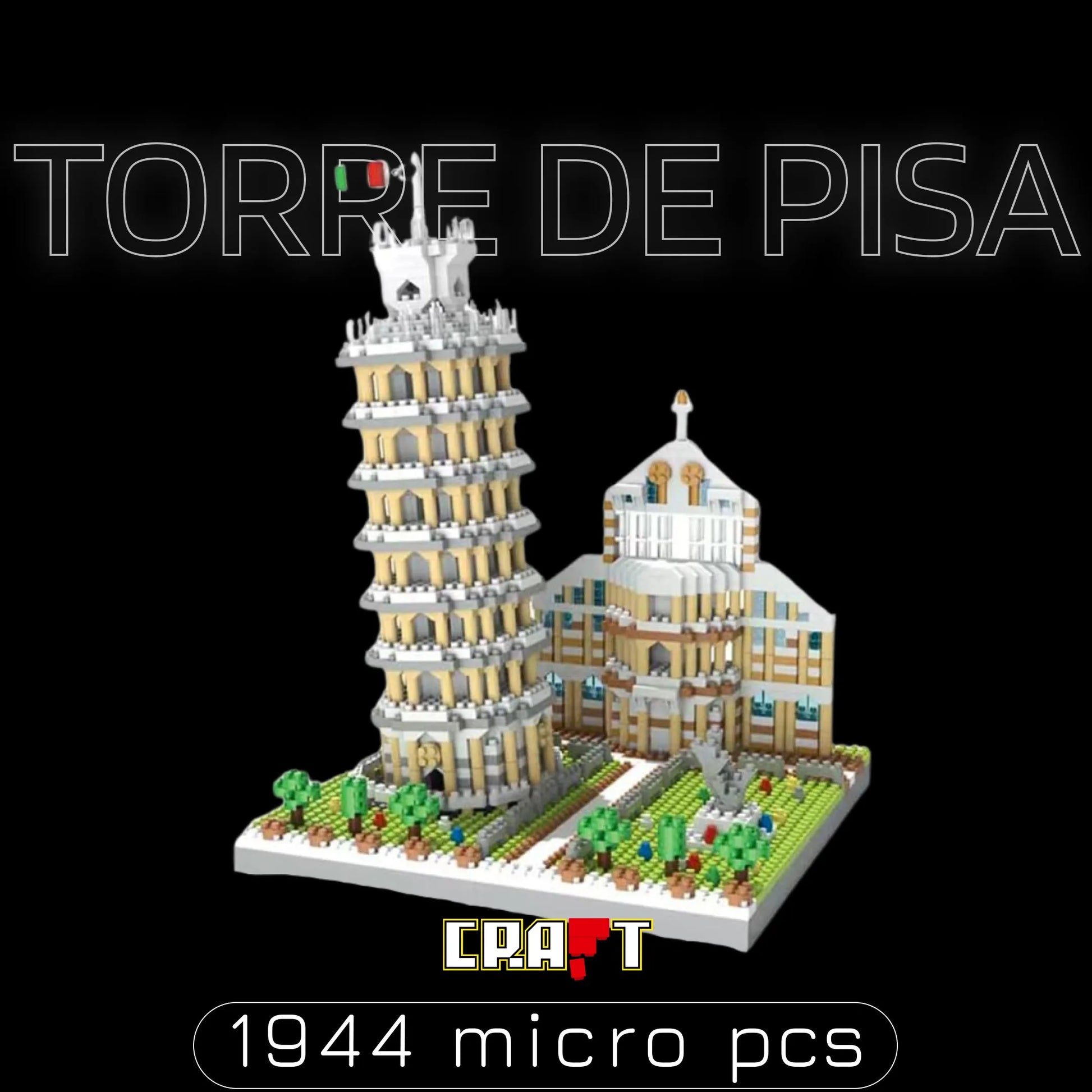 Torre de Pisa (1944 micro-peças) - Brics Craft