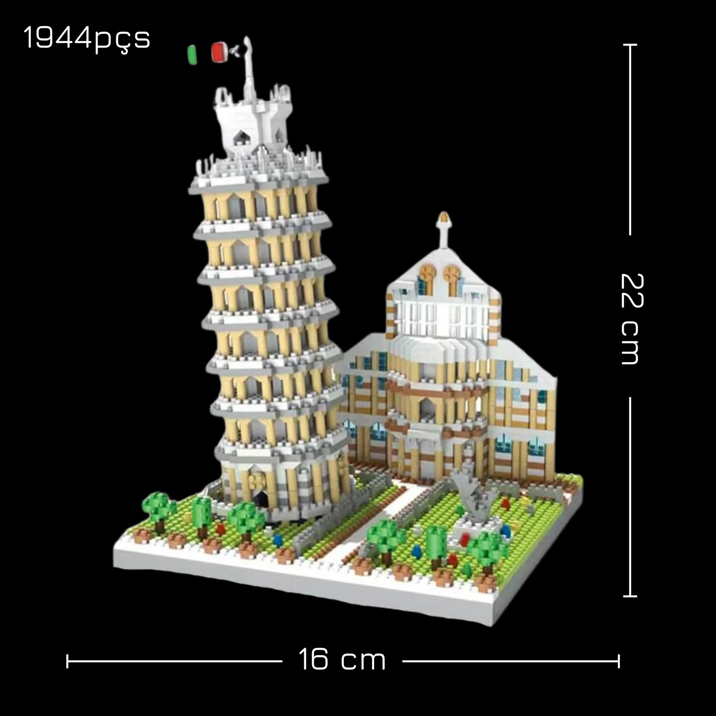 Torre de Pisa (1944 micro-peças) - Brics Craft