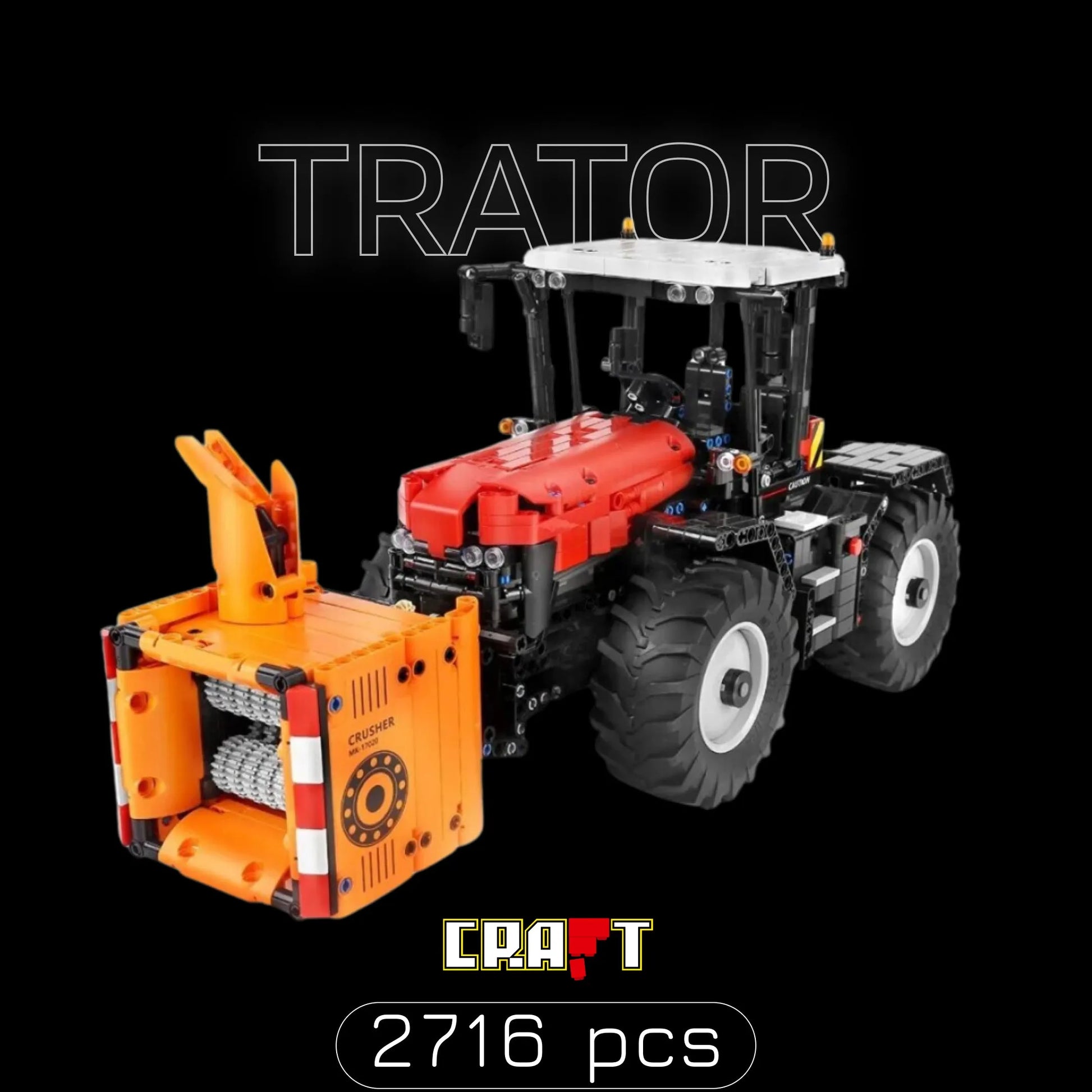 Trator Multifuncional 4-em-1 (2716 pçs) - Brics Craft