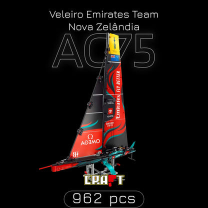 Veleiro Emirates - Time Nova Zelândia AC75 (962 peças) - Brics Craft